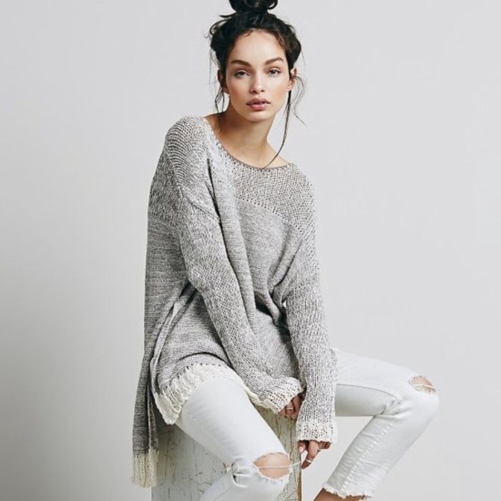 Free People Haiku Side Slit Pullover Sweater - Picture 3 of 9